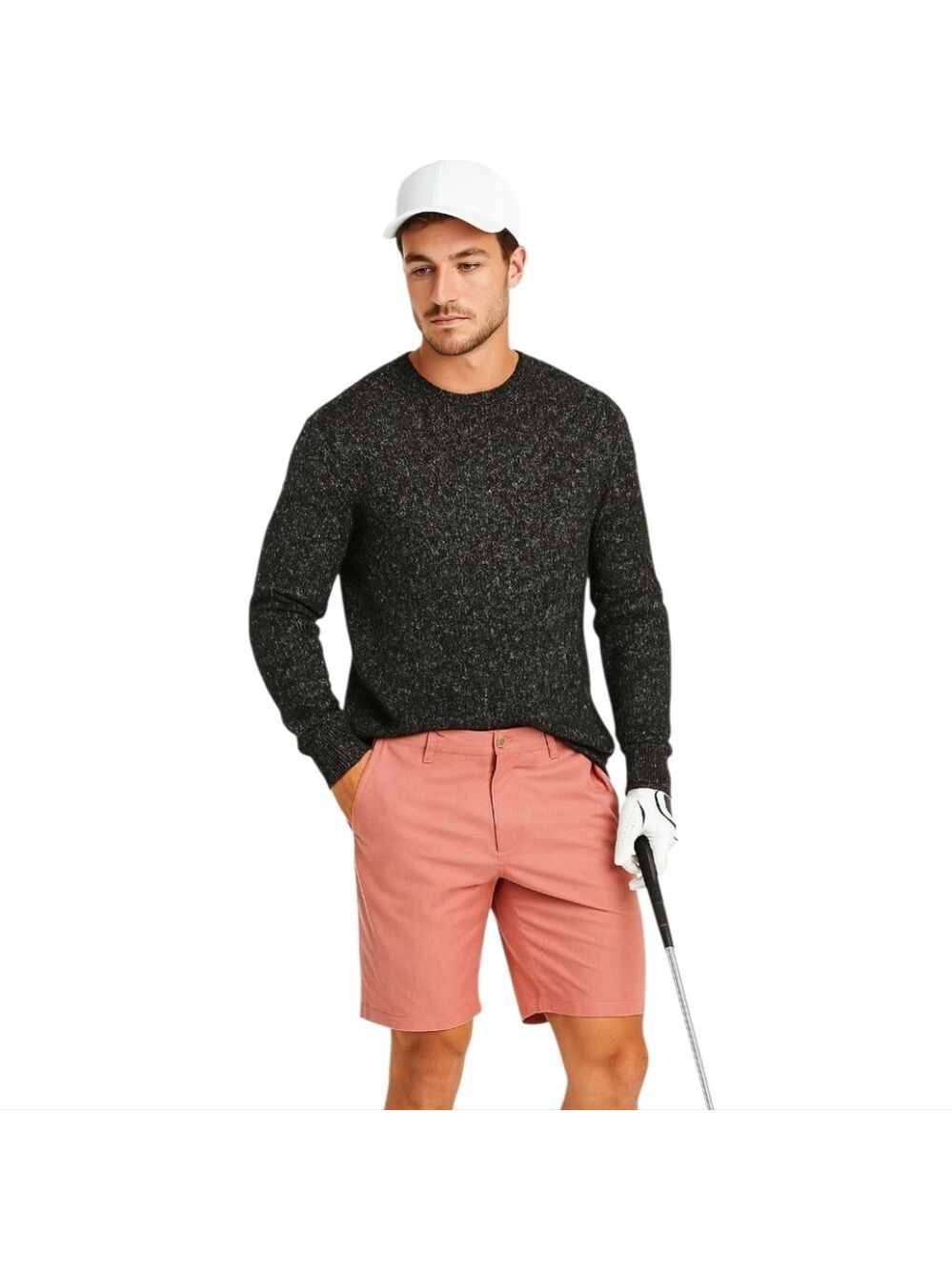 Nicklaus Perry Ellis Pink Drawstring Golf Shorts Size 30 Elastic Waist Pre-own